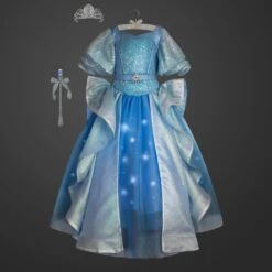 Disney Cinderella Light-Up Costume For Kids With Interactive Light-Up Wand And Tiara By A Leading Role -Disney Sales Store 2841107379256 2