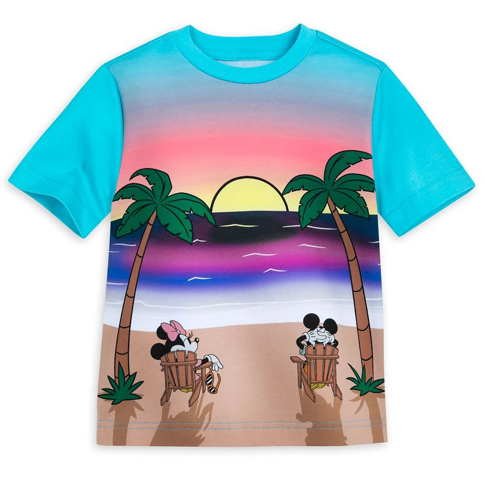 Mickey and Minnie Mouse Summer Beach T-Shirt for Kids Disney Mickey And Minnie Mouse Summer Beach T-Shirt For Kids -Disney Sales Store 5007057390237