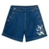 Disney Donald Duck Denim Shorts For Women – 90th Anniversary -Disney Sales Store 5100057750275