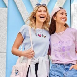 Disney Mickey Mouse ''Peace, Love, Mickey'' T-Shirt For Women -Disney Sales Store 5106057430350 2