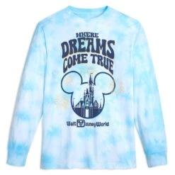 Disney Sales Store 29 Mickey Mouse Icon And Cinderella Castle Long Sleeve Tie-Dye T-Shirt For Adults – Walt Disney World