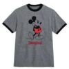 Mickey Mouse Standing Ringer T-Shirt For Adults – Disneyland -Disney Sales Store 5205057340192