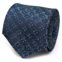 Disney Sales Store 12 Disney Millennium Falcon Dot Blue Silk Tie For Adults – Star Wars