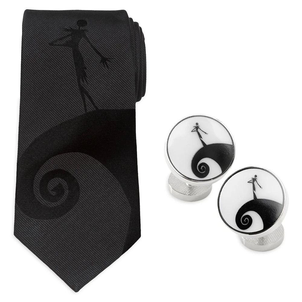 Jack Skellington Cufflinks and Tie Set – The Nightmare Before Christmas Disney Jack Skellington Cufflinks And Tie Set – The Nightmare Before Christmas -Disney Sales Store 7002059364010