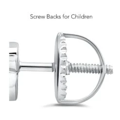 Disney Minnie Mouse Birthstone Earrings For Kids By CRISLU – Platinum -Disney Sales Store 7401057015584 2